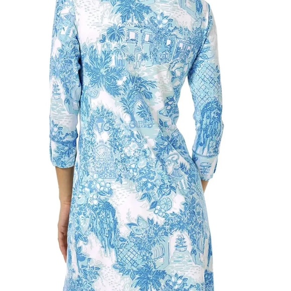Lilly Pulitzer UPF 50+ Sophie Shift Dress Toile Me About It , Large - Picture 2 of 6